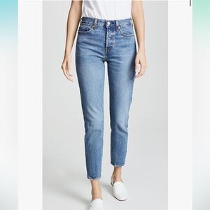 Levi’s white oak cone denim jeans